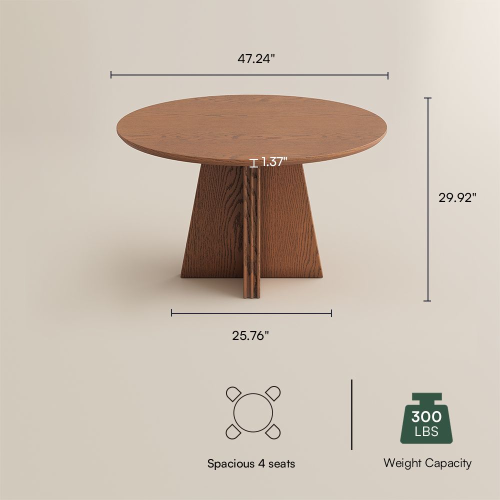MDF Walnut Color Dining Room Set
