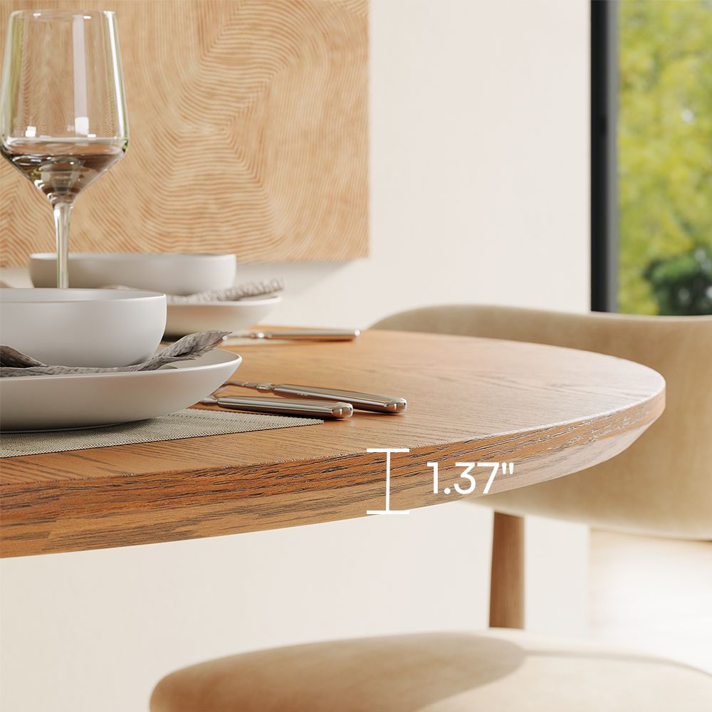 Solid Wood Walnut Color Dining Room Set