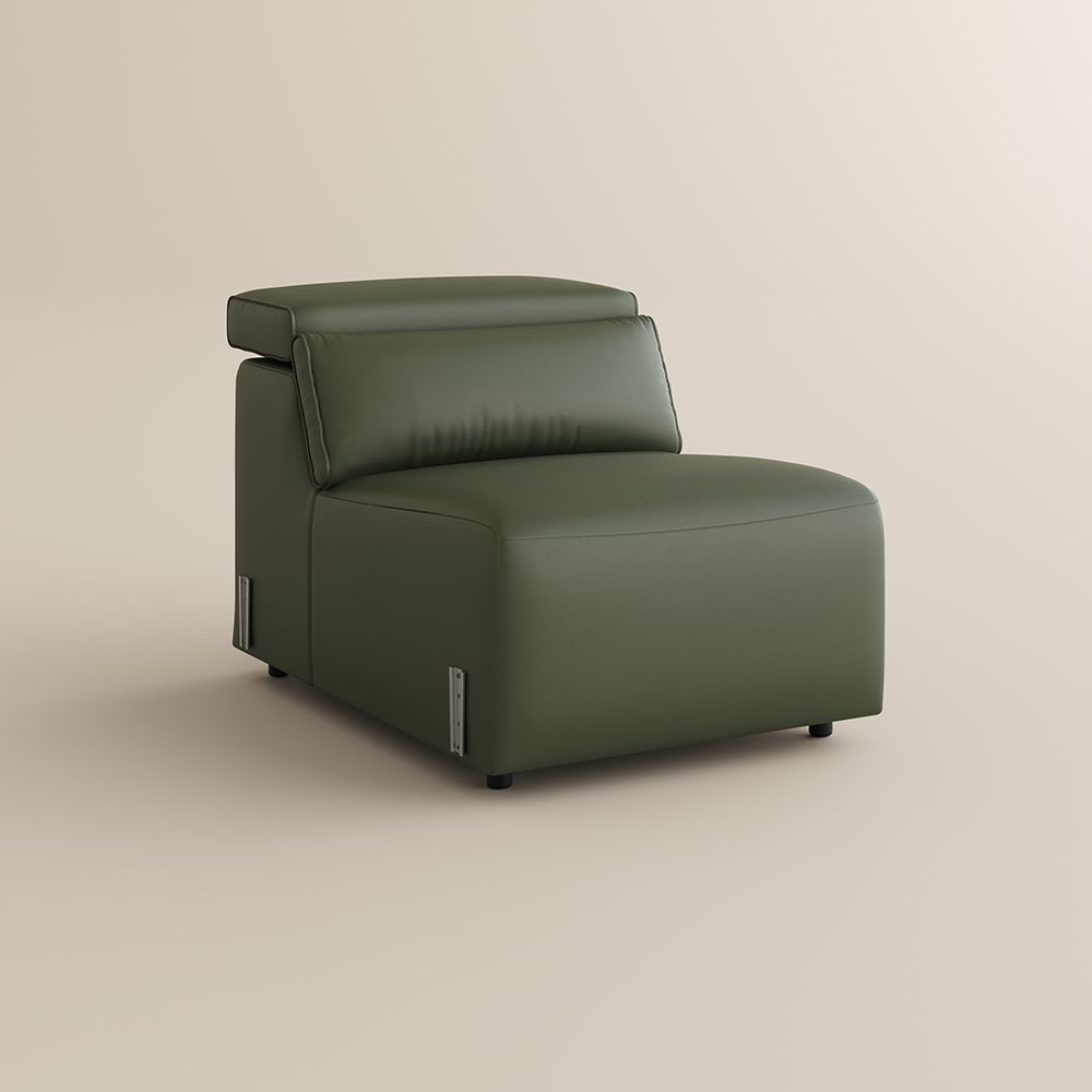Power Reclining Sofas Dark Green Eco-friendly Microfiber Leather Smart Furniture