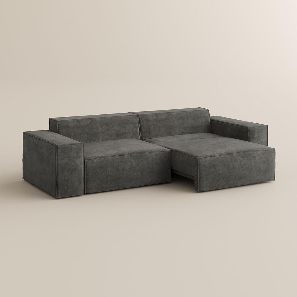 Dark Gray Fabric Modular Sofas