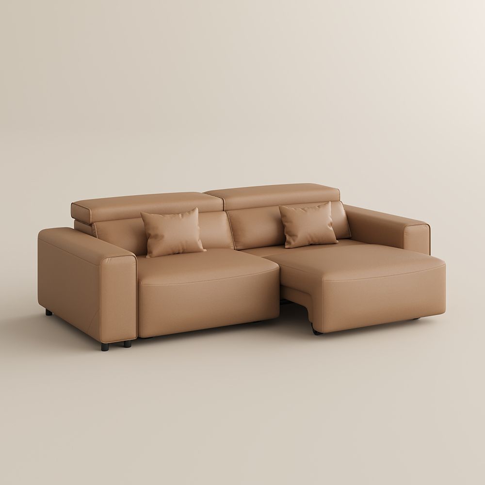Khaki Eco-friendly Microfiber Leather Smart Furniture