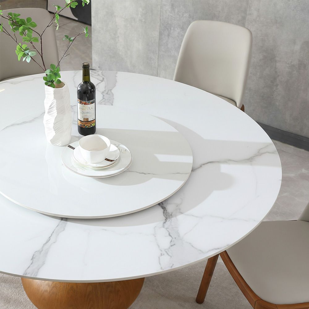 Walnut White & Walnut Sintered Stone & Plywood Dining Tables