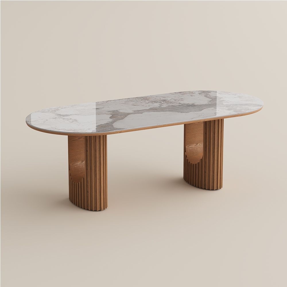 Sintered Stone Pandora & Walnut Glossy Sintered Stone Dining Tables