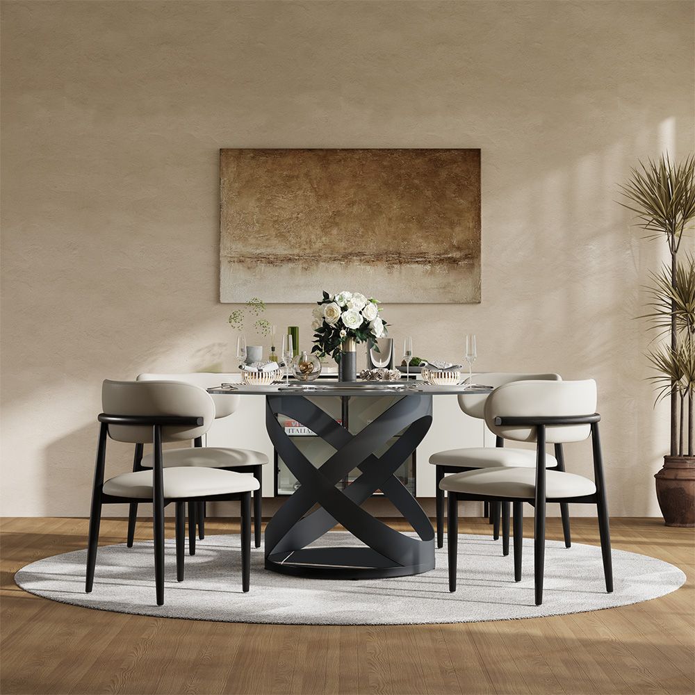 Partial Assembly Required Clear Tempered Glass Dining Tables