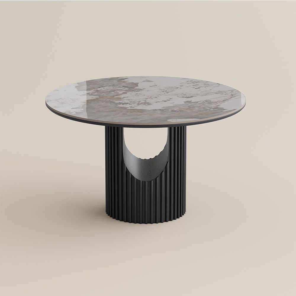 Black Pandora & Black Glossy Sintered Stone Dining Tables