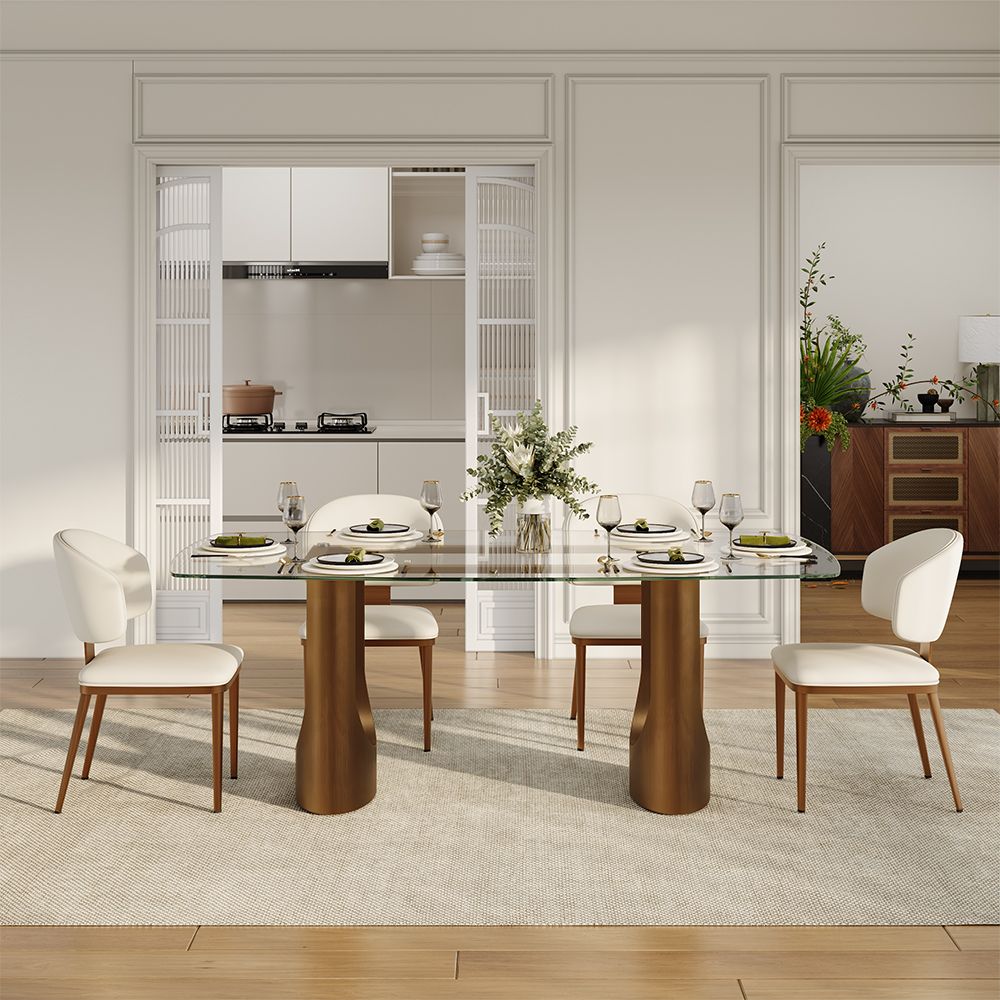 Kitchen Clear Glass Dining Tables