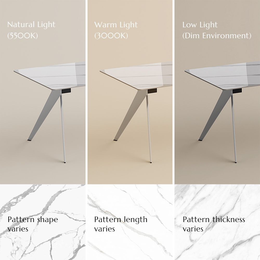 Sintered Stone White Sintered Stone Dining Tables