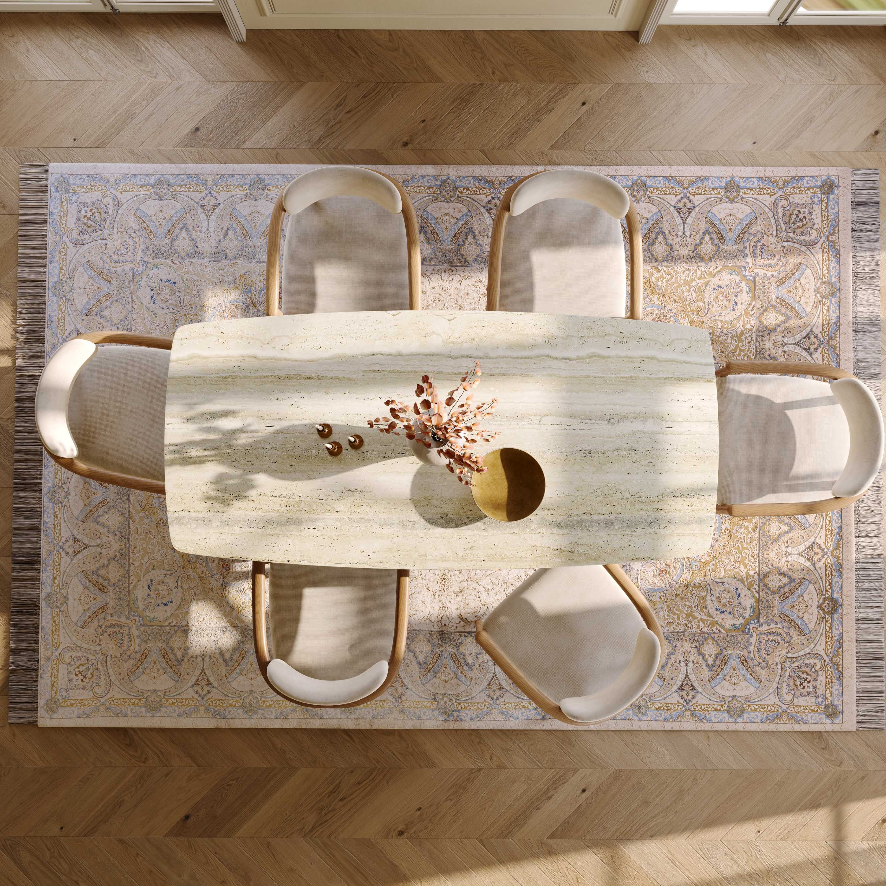 Yellow Natural Marble Dining Tables