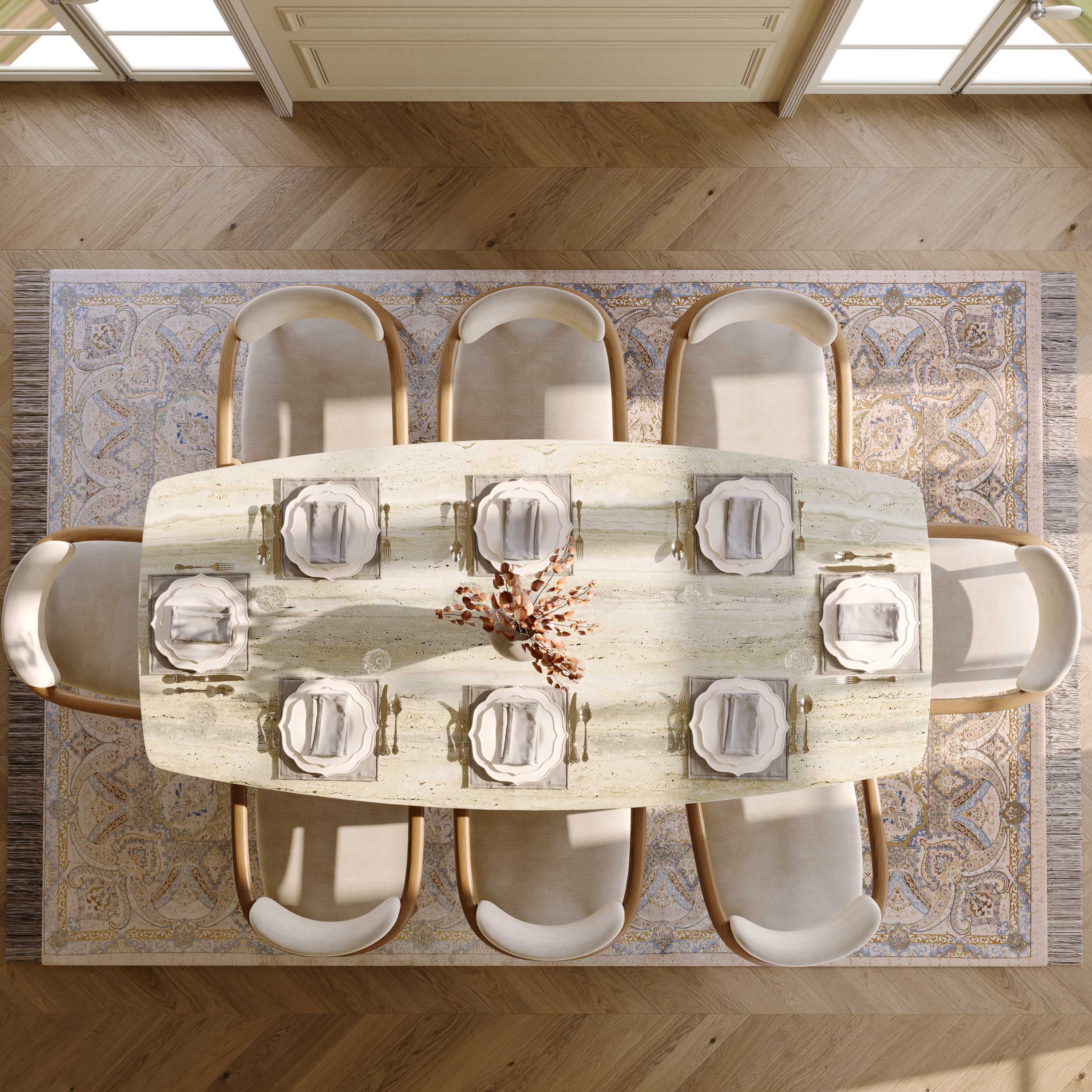 Yellow Natural Marble Dining Tables