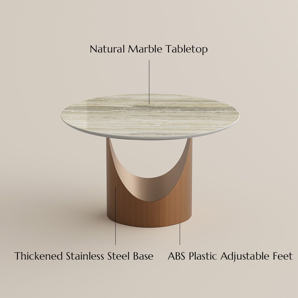 Seats 6 Yellow Natural Marble Dining Tables