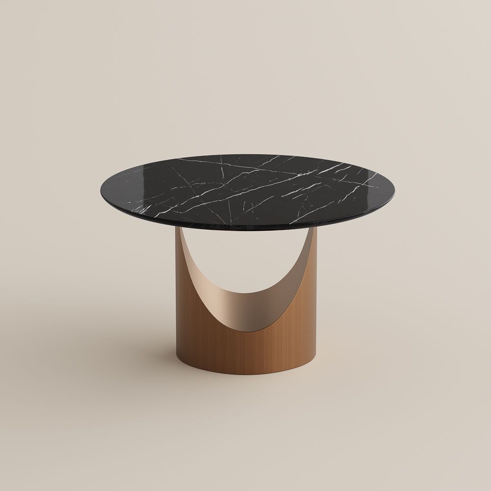Seats 4 Black Natural Marble Dining Tables