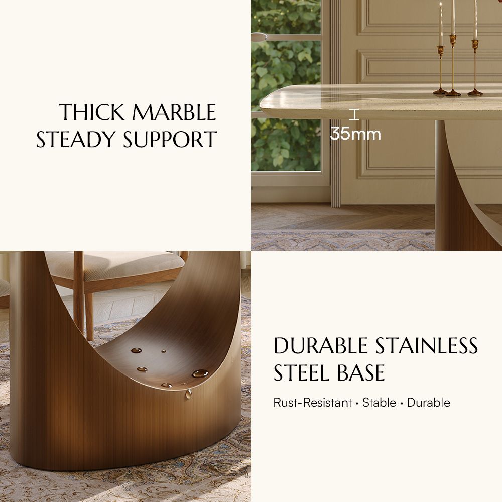 Yellow Yellow Natural Marble Dining Tables