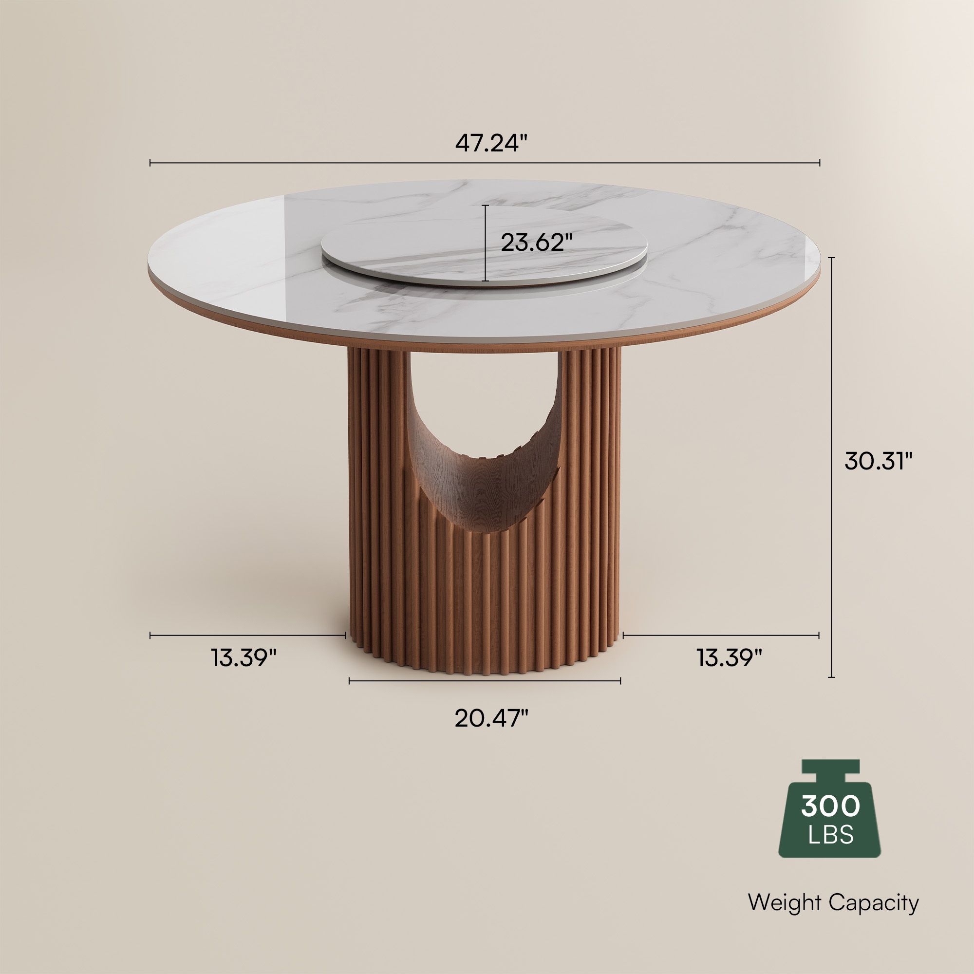 Scandinavian White Glossy Sintered Stone Dining Tables