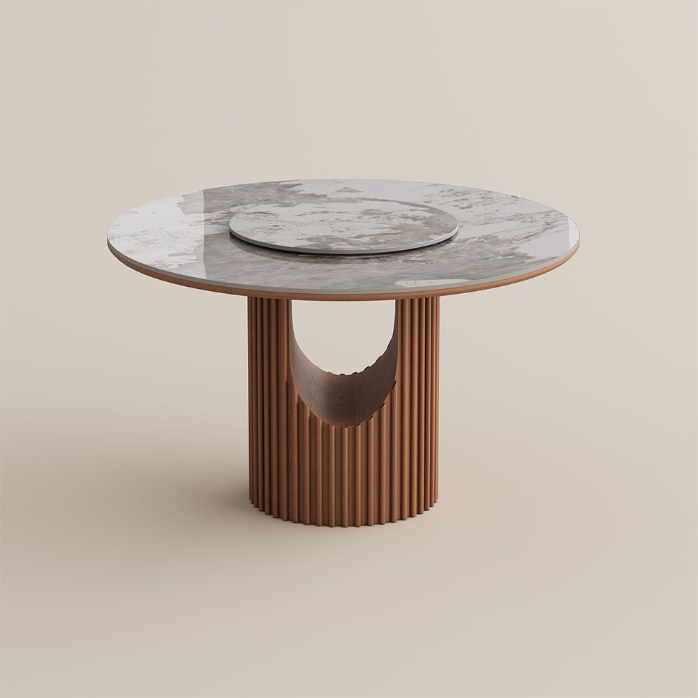 Glossy Sintered Stone White Glossy Sintered Stone Dining Tables