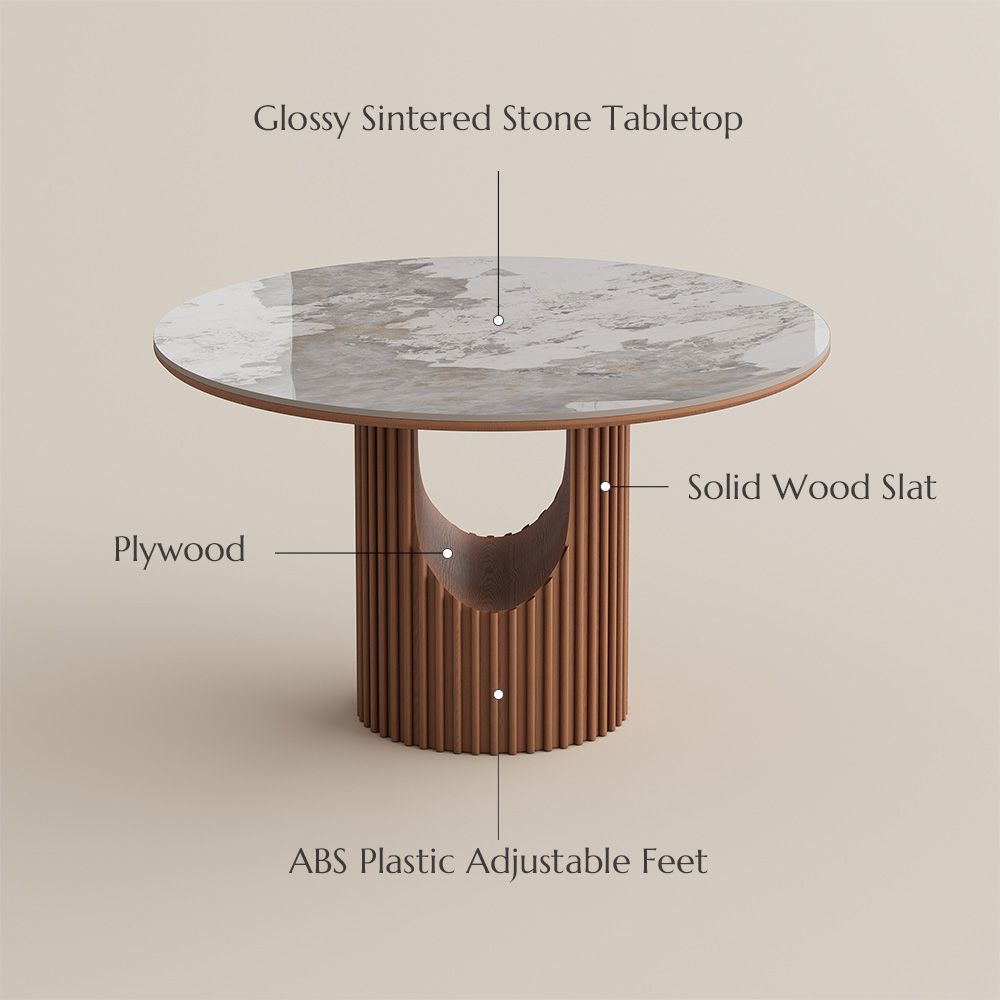 Small Space Pandora Glossy Sintered Stone Dining Tables