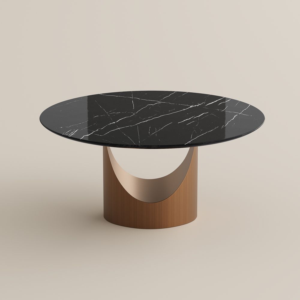 Partial Assembly Required Black Natural Marble Dining Tables