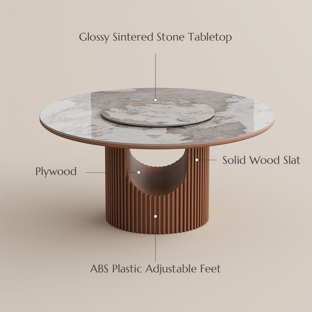 Kitchen Pandora Glossy Sintered Stone Dining Tables