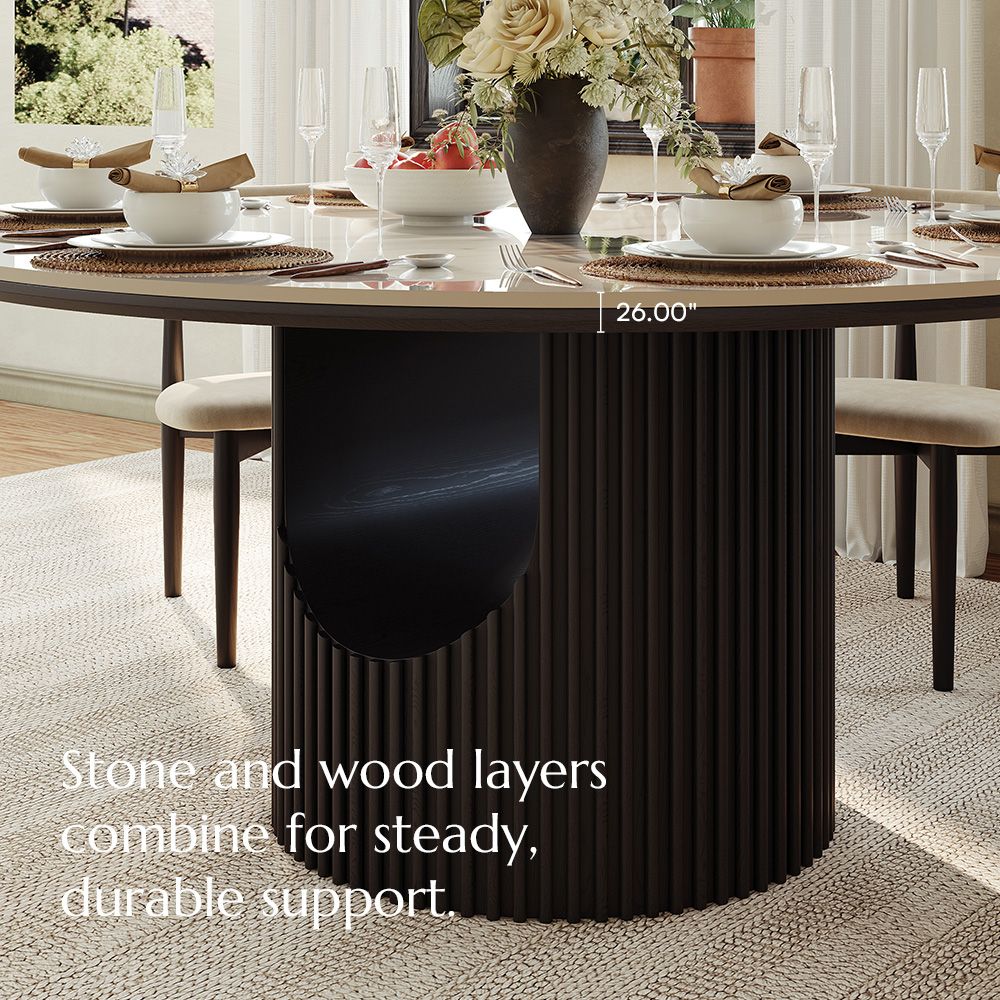 White White Glossy Sintered Stone Dining Tables