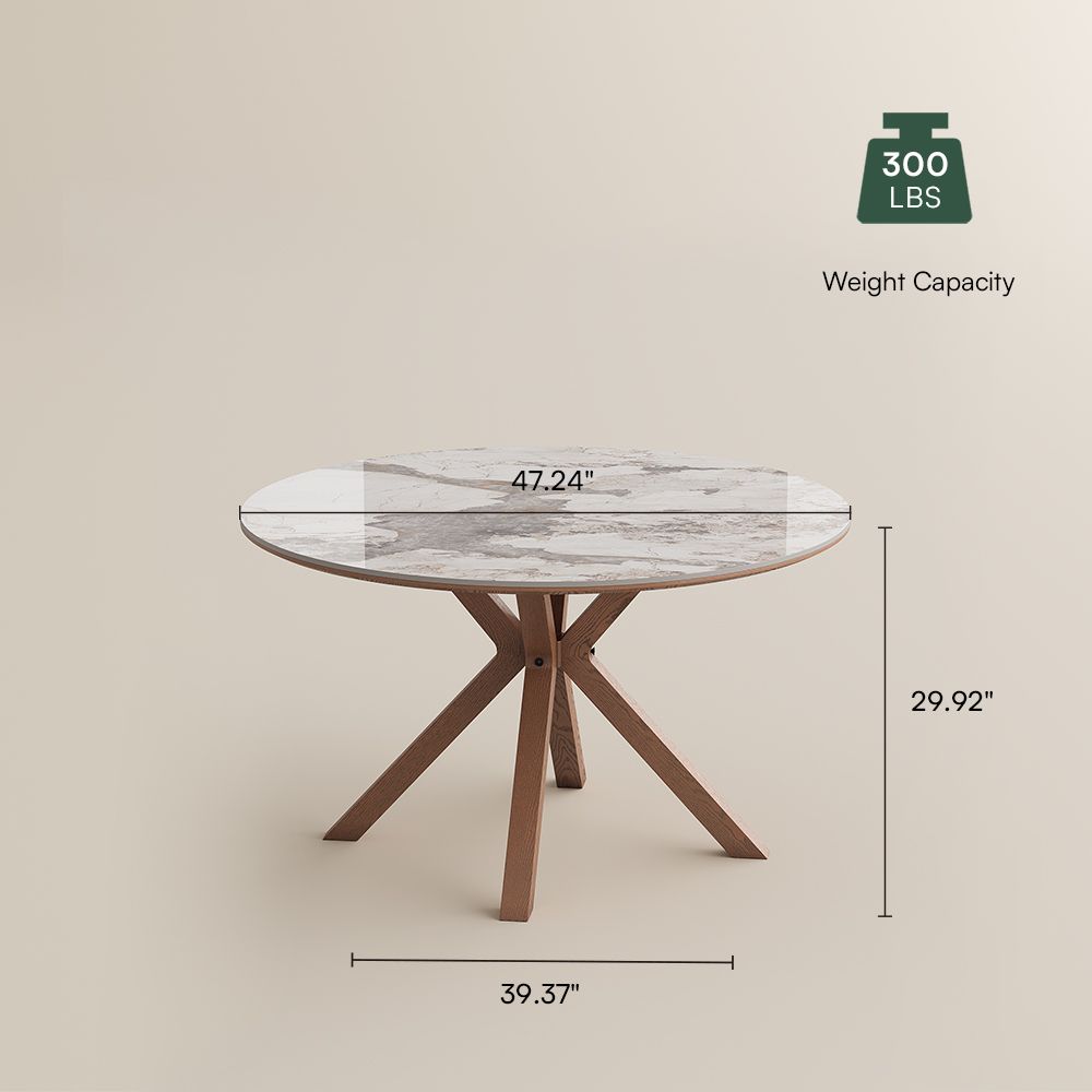 Seats 6 Pandora Glossy Sintered Stone Dining Room Set