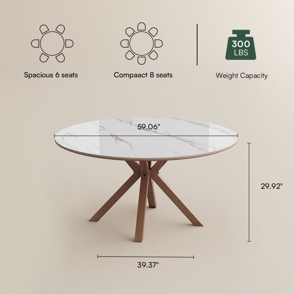 Hector White Glossy Sintered Stone Dining Tables