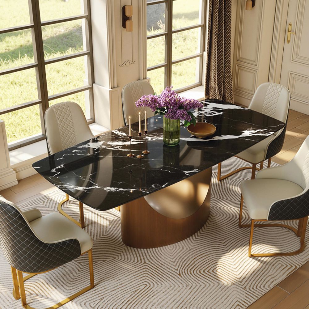 Modern Luxury Black Natural Marble Dining Tables