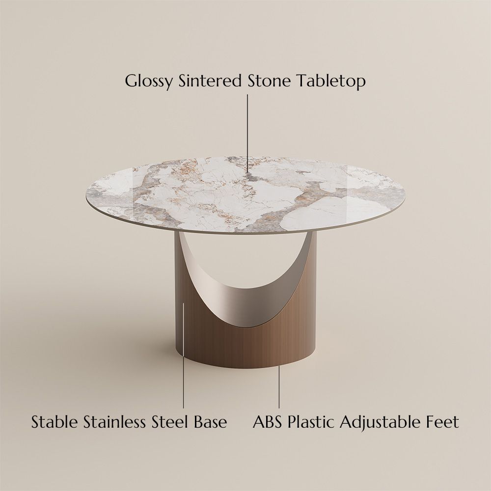 for 4 Pandora Glossy Sintered Stone Dining Tables