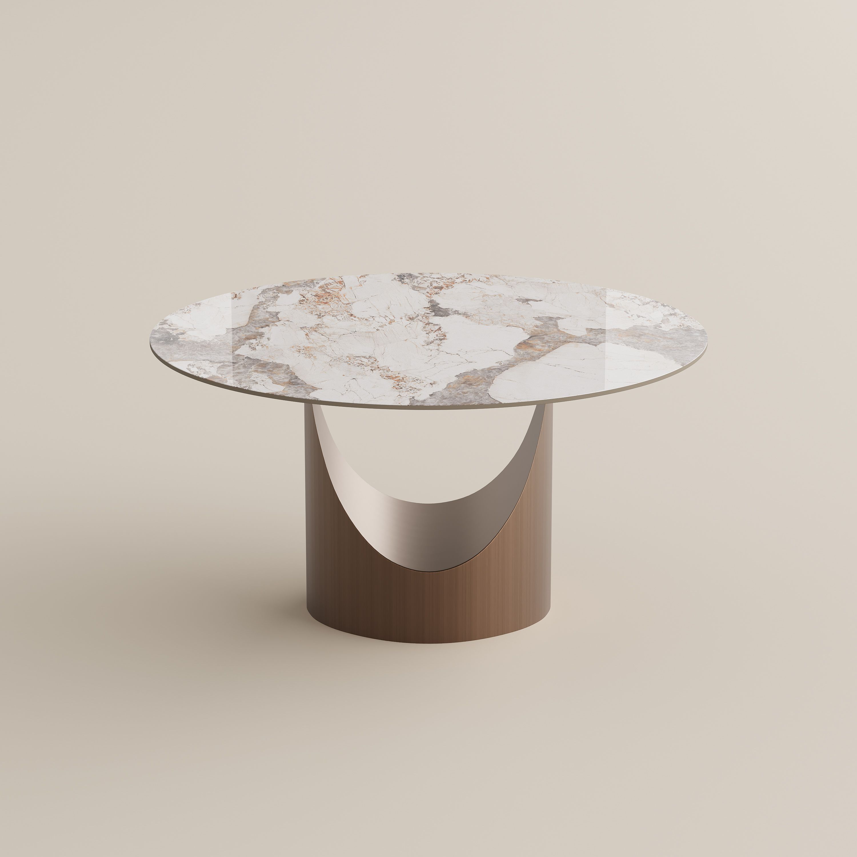 Modern Pandora Glossy Sintered Stone Dining Tables