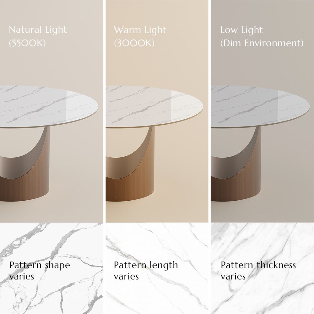 Seats 4 White Glossy Sintered Stone Dining Tables