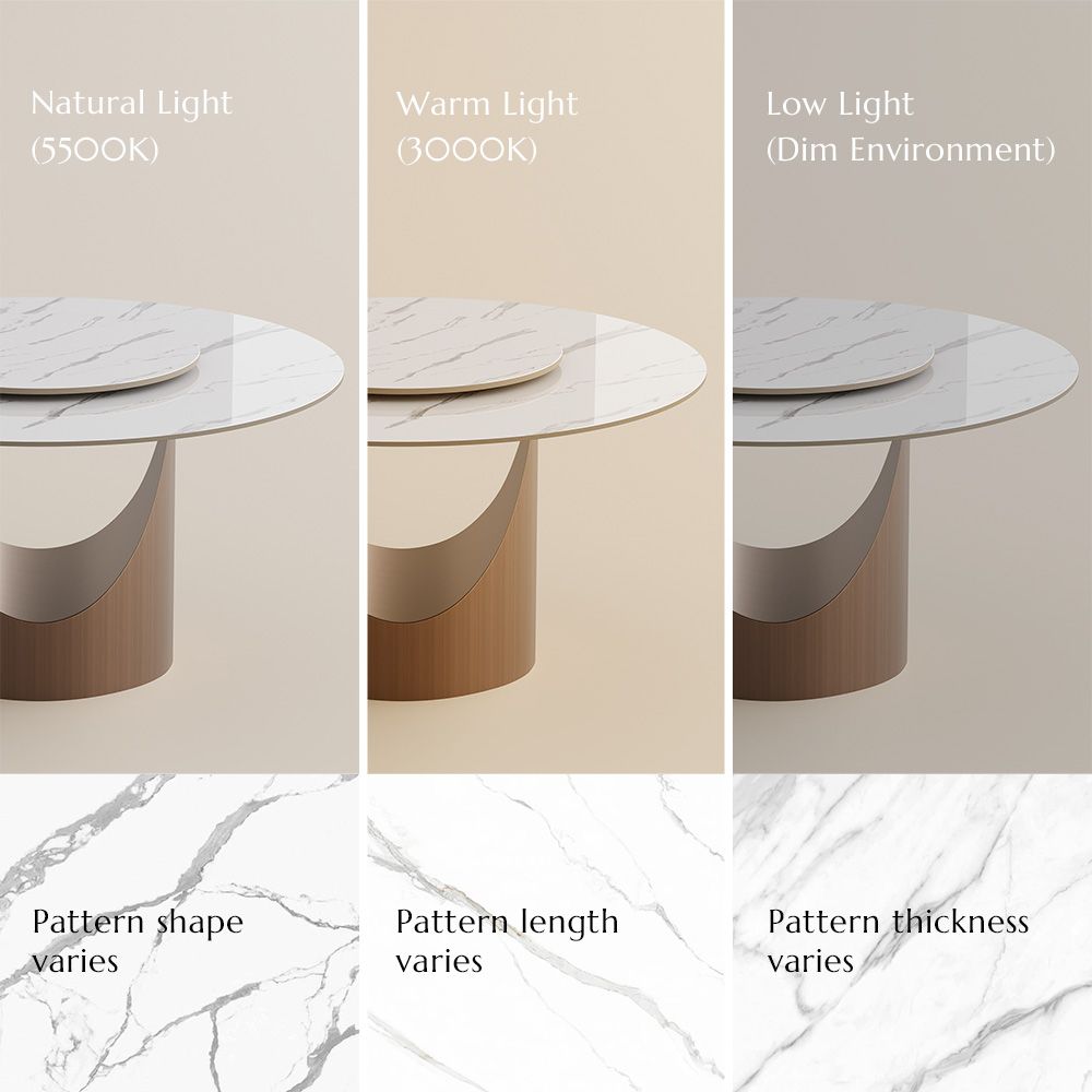 Partly Assemble White Glossy Sintered Stone Dining Tables