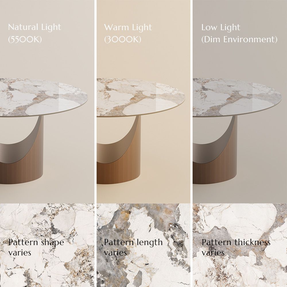 Modern Pandora Glossy Sintered Stone Dining Tables