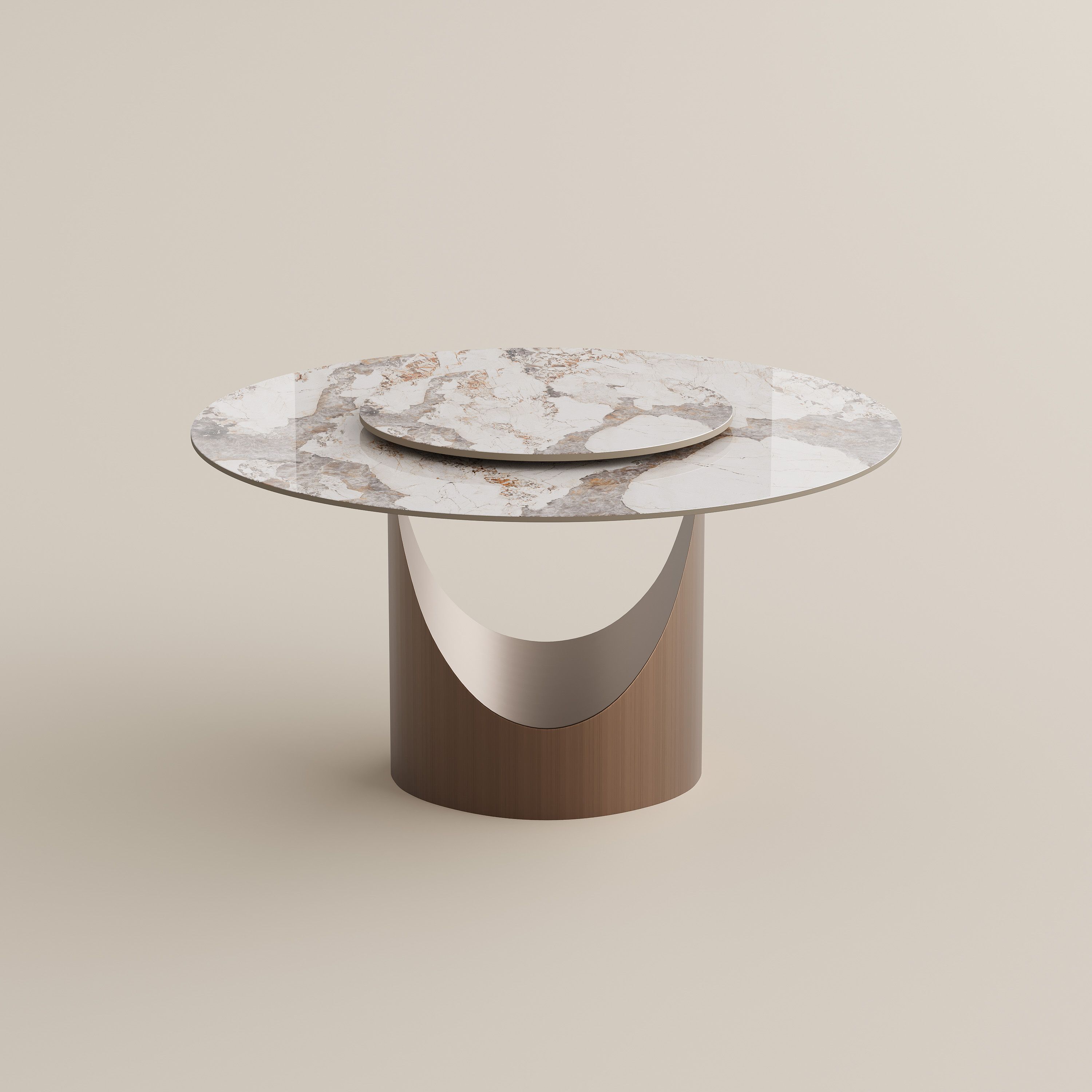 Modern Pandora Glossy Sintered Stone Dining Tables