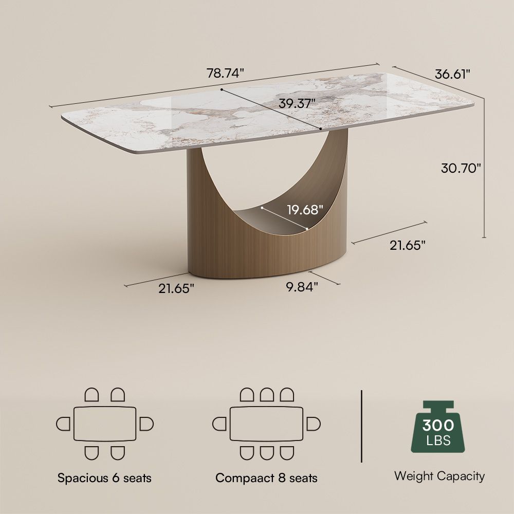 with Chairs Pandora Glossy Sintered Stone Dining Room Set