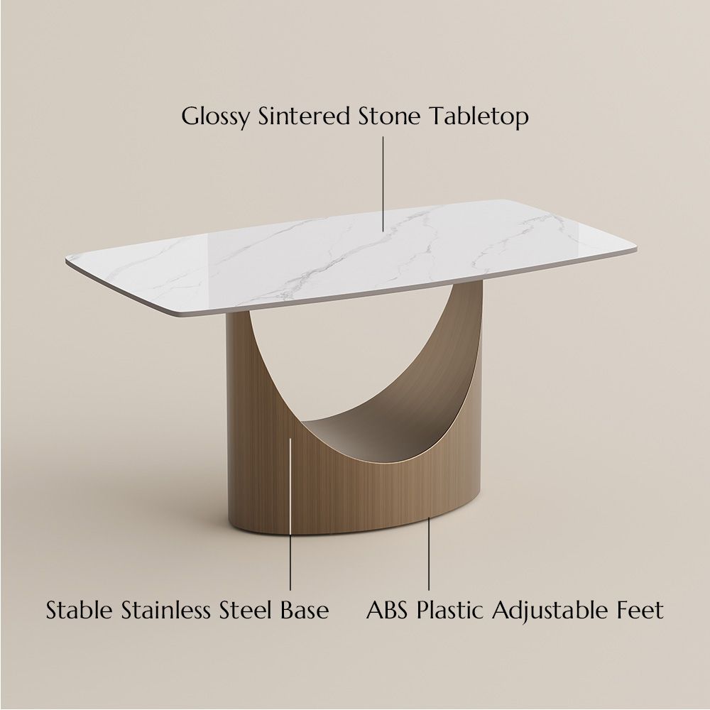for 4 Matte White Sintered Stone Dining Tables