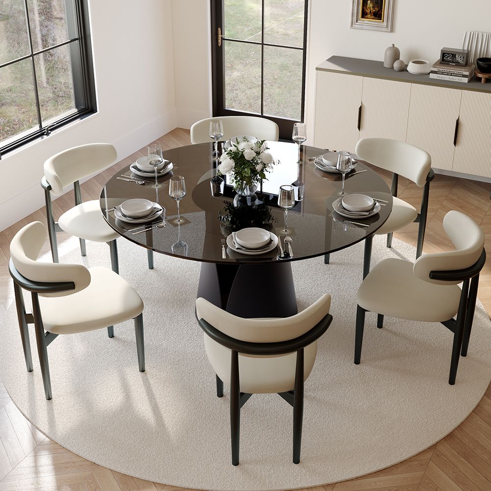 for 8 Gray Glass Tempered Glass Dining Tables