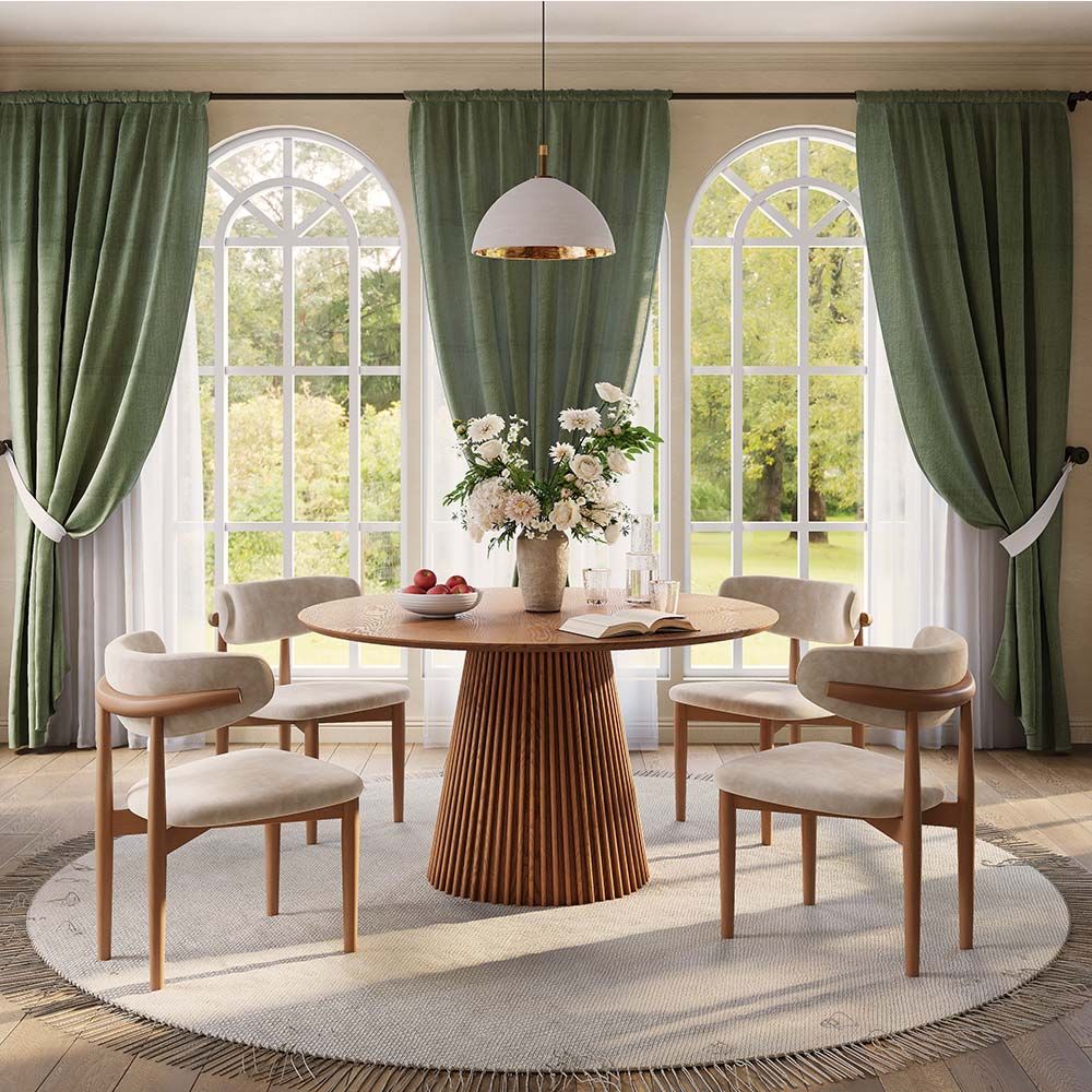 Wood Walnut Color Plywood Dining Tables