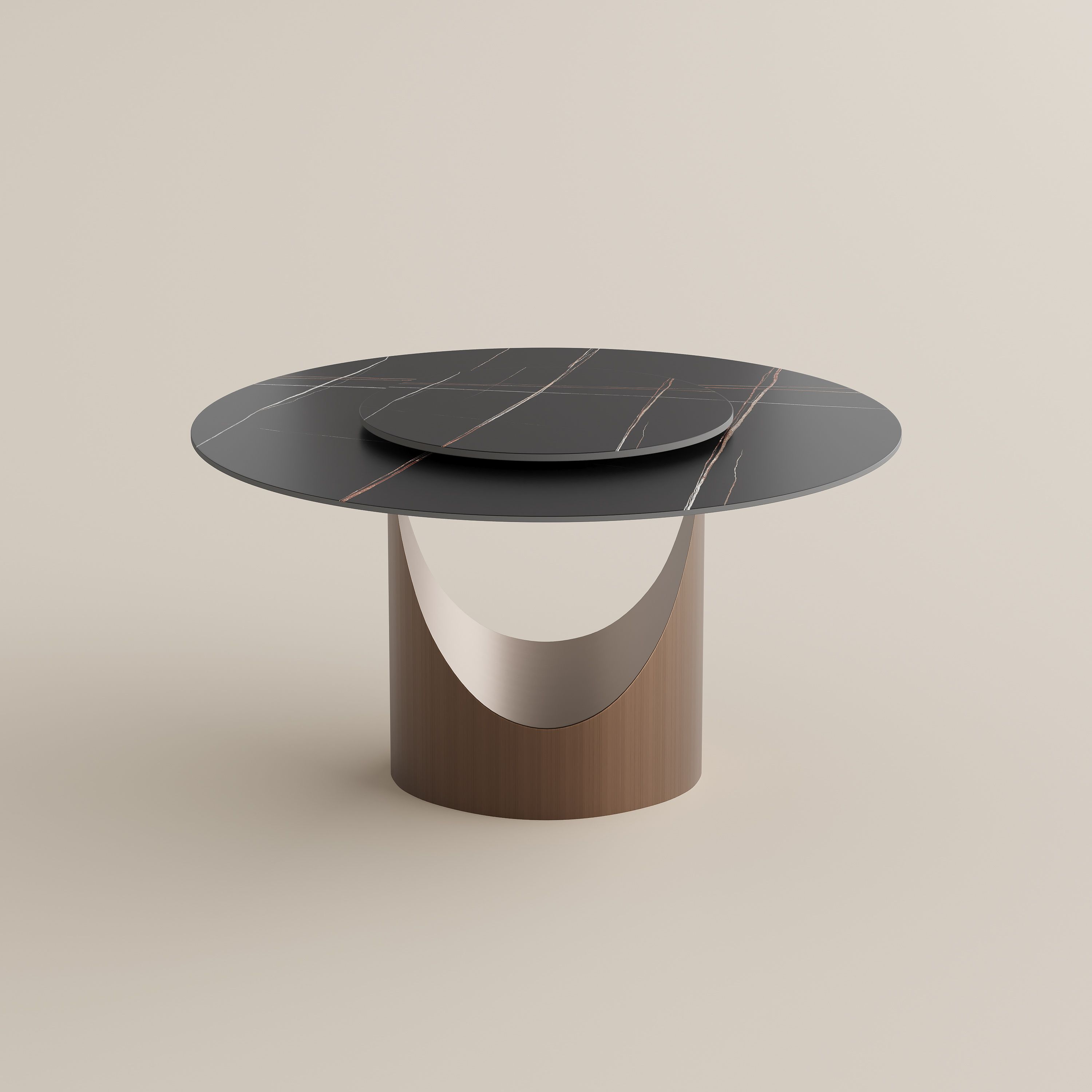 Kitchen Black Matte Sintered Stone Dining Tables