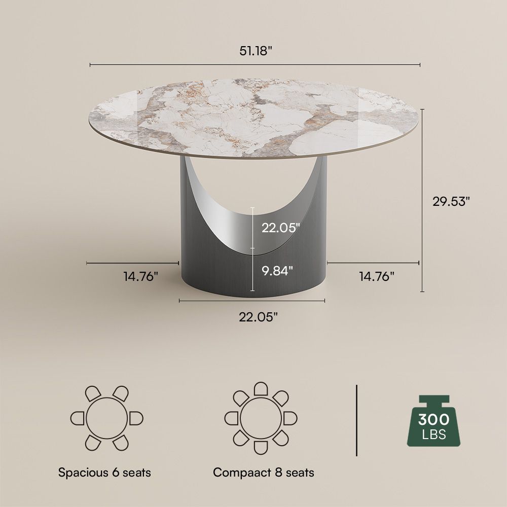 Gaming Room Pandora Glossy Sintered Stone Dining Tables