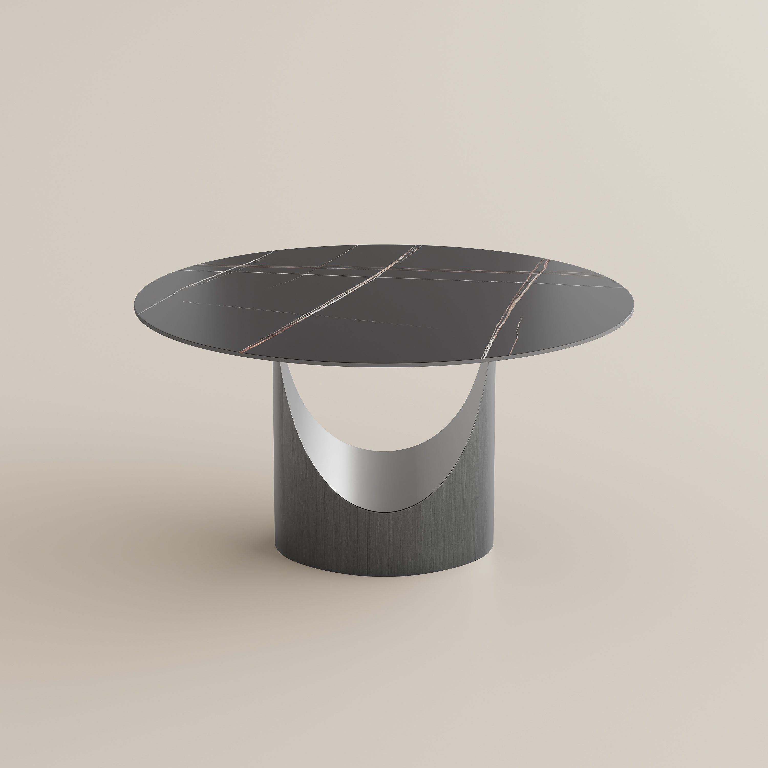Hobart Black Matte Sintered Stone Dining Tables