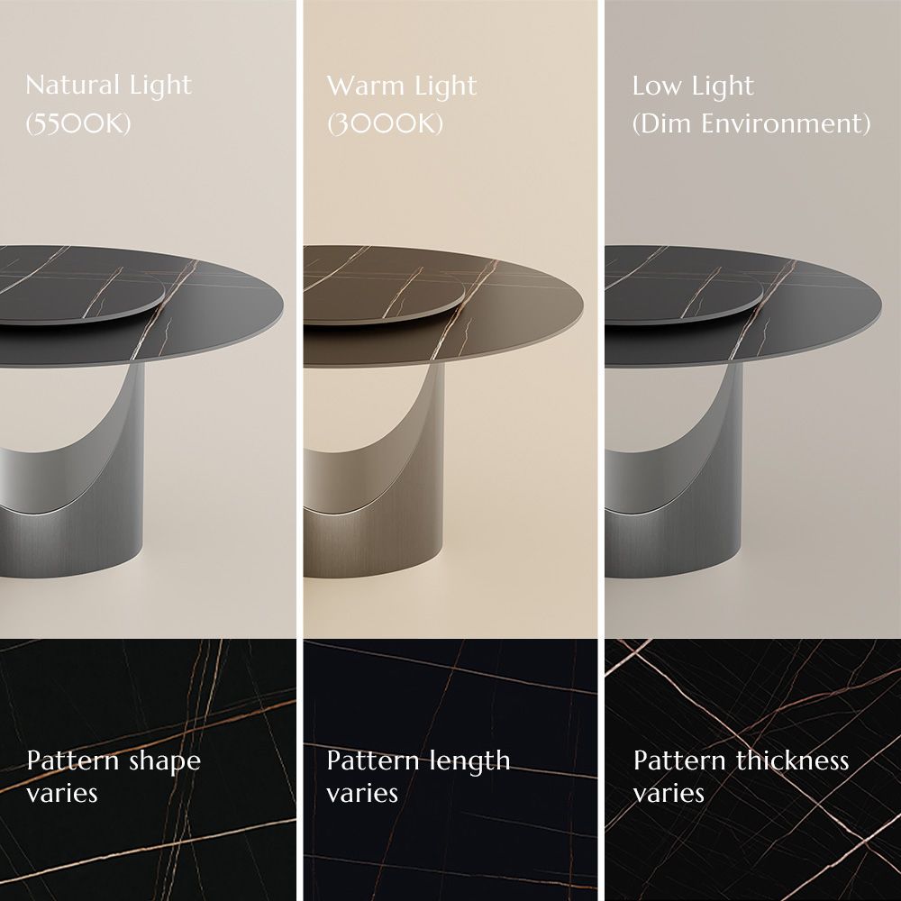 for 4 Black Matte Sintered Stone Dining Tables