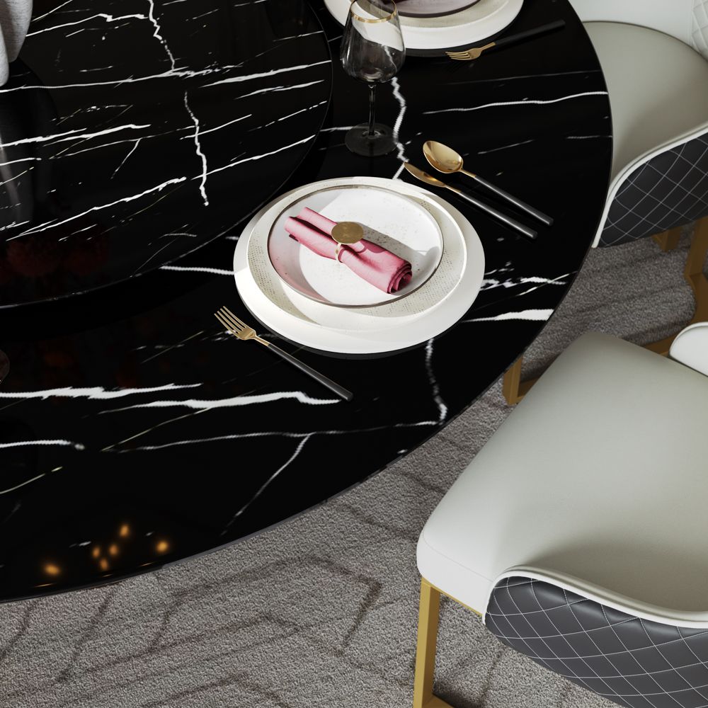 Black Natural Marble Dining Tables