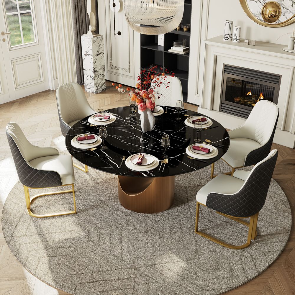 Black Natural Marble Dining Tables