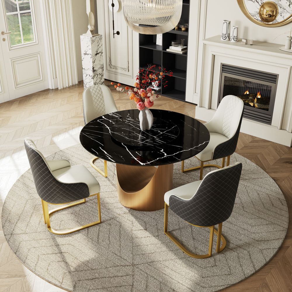 Black Natural Marble Dining Tables