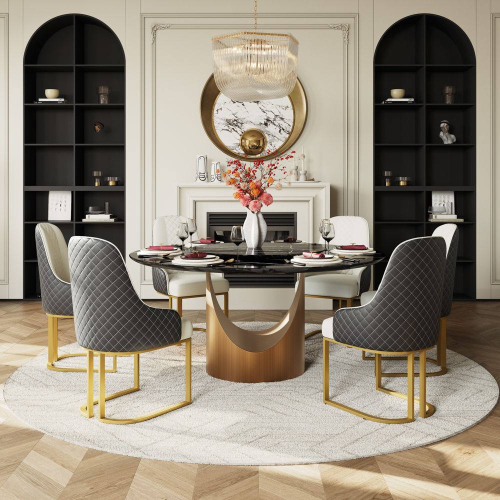 Black Natural Marble Dining Tables