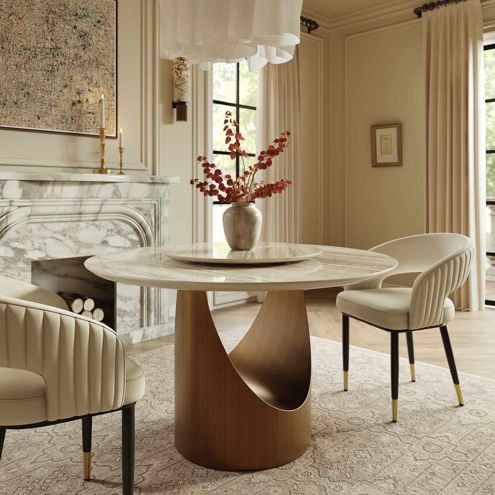 Yellow Natural Marble Dining Tables