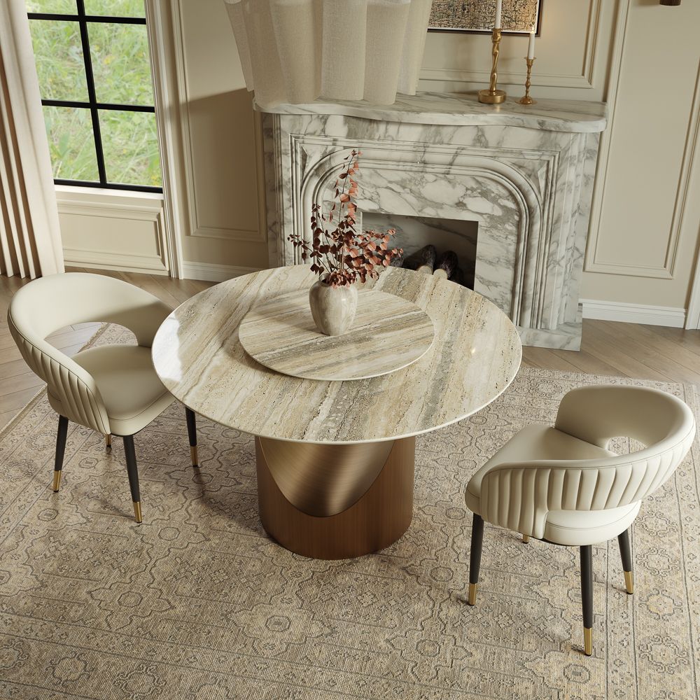 Yellow Natural Marble Dining Tables