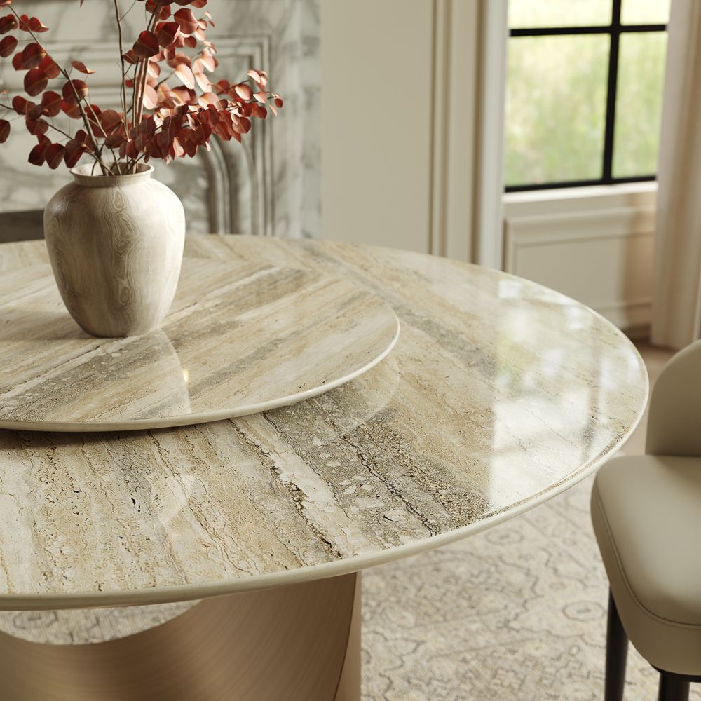 Yellow Natural Marble Dining Tables