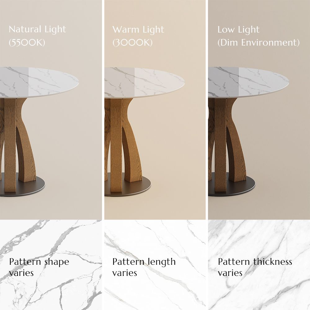 Seats 4 White Glossy Sintered Stone Dining Tables