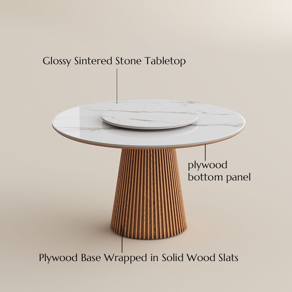 Glossy Sintered Stone White Glossy Sintered Stone Dining Tables