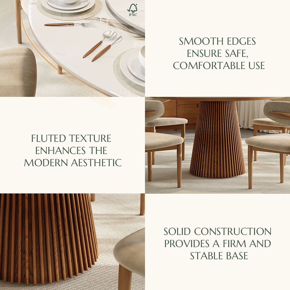 Living Room White Glossy Sintered Stone Dining Tables