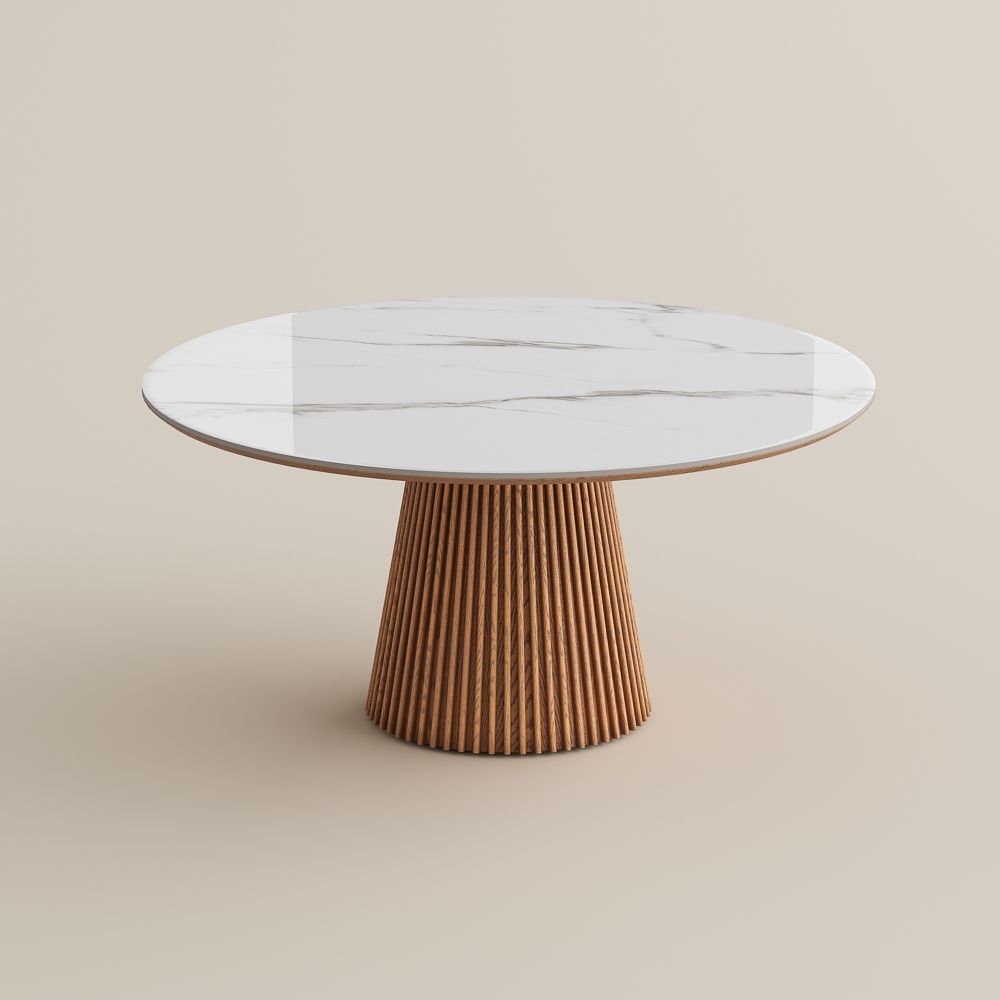 with Sintered Stone Top White Glossy Sintered Stone Dining Tables